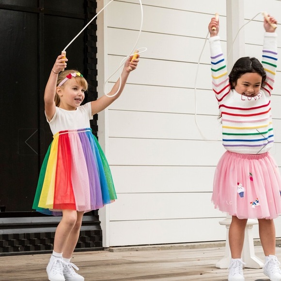 Hanna Andersson girl’s Rainbow Dress In Soft Tulle - Picture 3 of 8